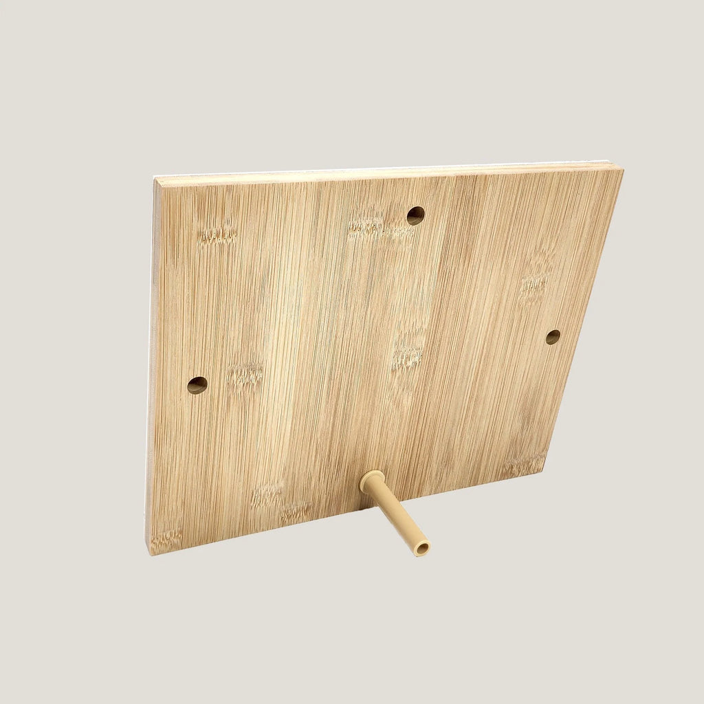 Bamboo wooden photoblock rear view