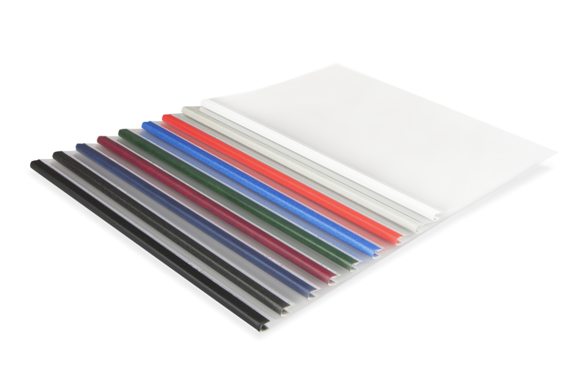 All the colours of the thermal binding covers from Binding Products and Peleman UK