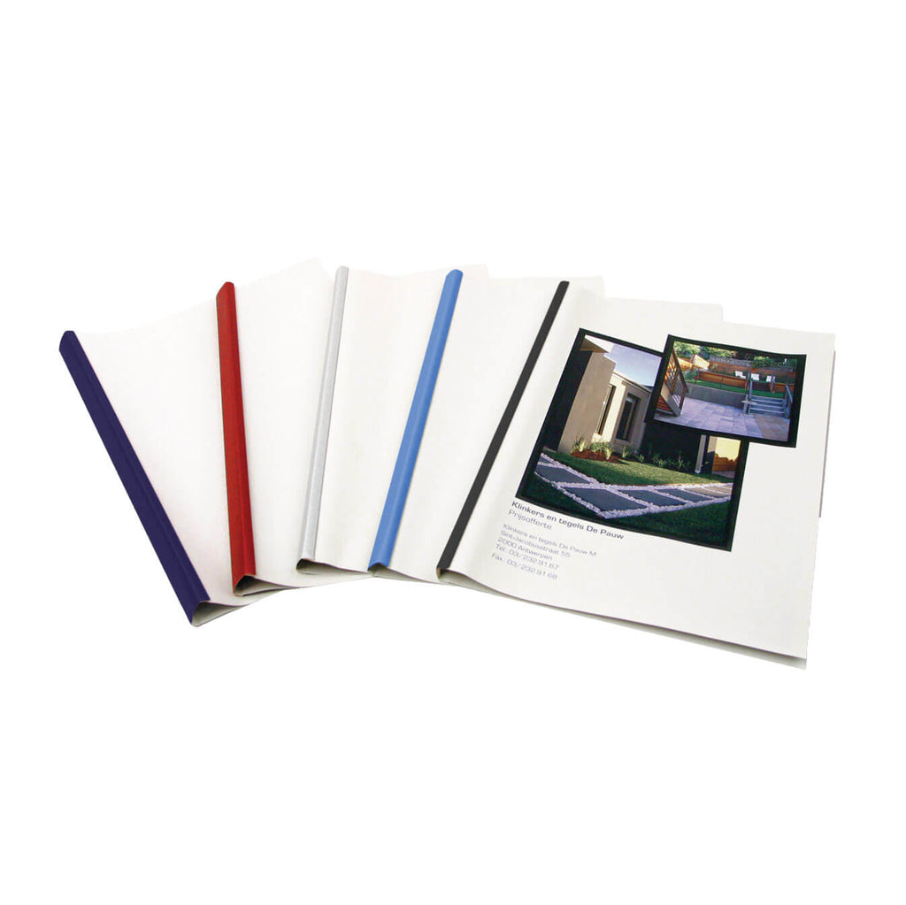 Spine covers with different colour spines to sit your brand.