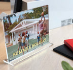 Acrylic photo frame with a gold foil print 