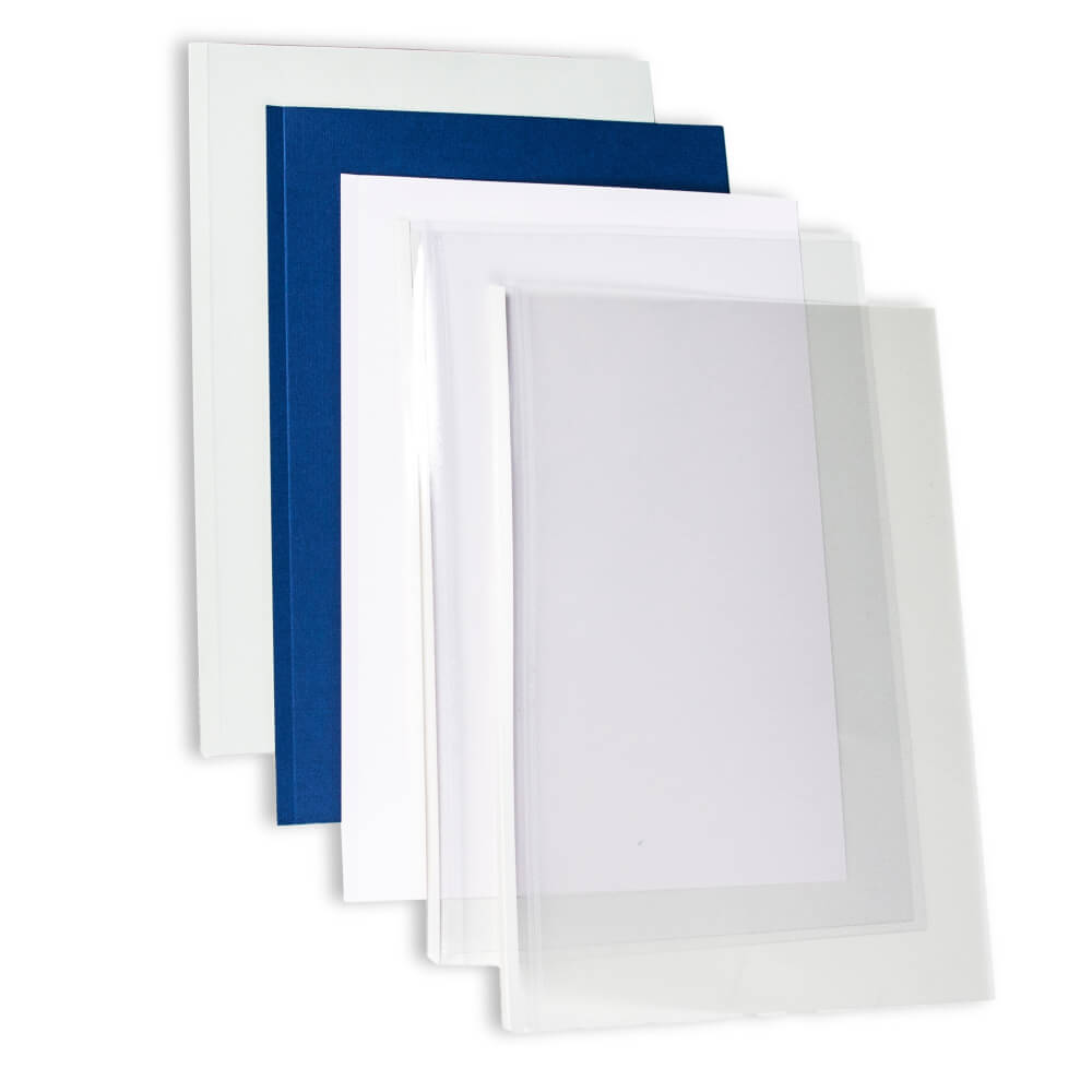 Set of clear plastic sets and coloured cover set by Peleman and Binding Products