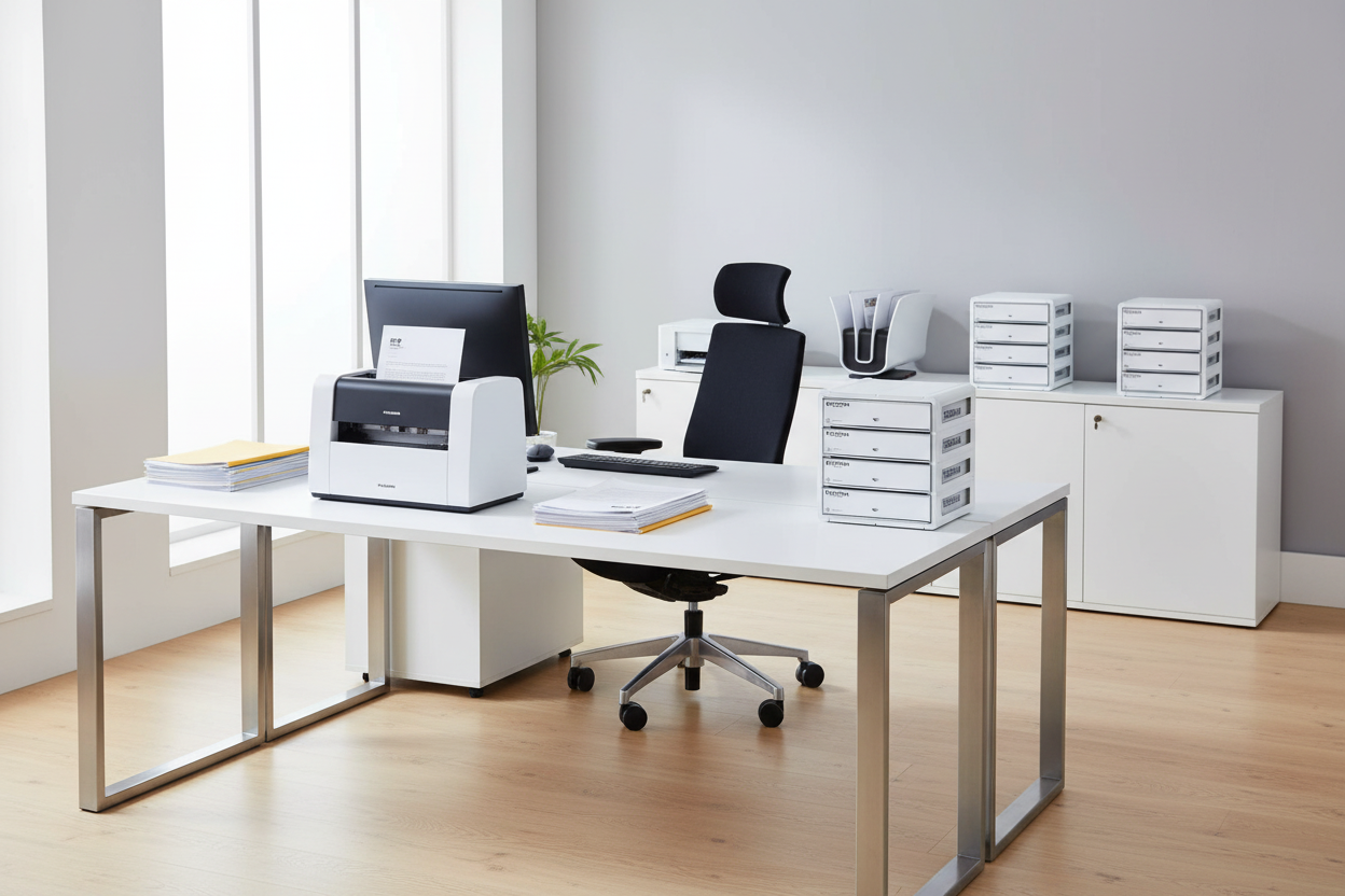 Peleman 4-Drawer Cover Towers Office Setup