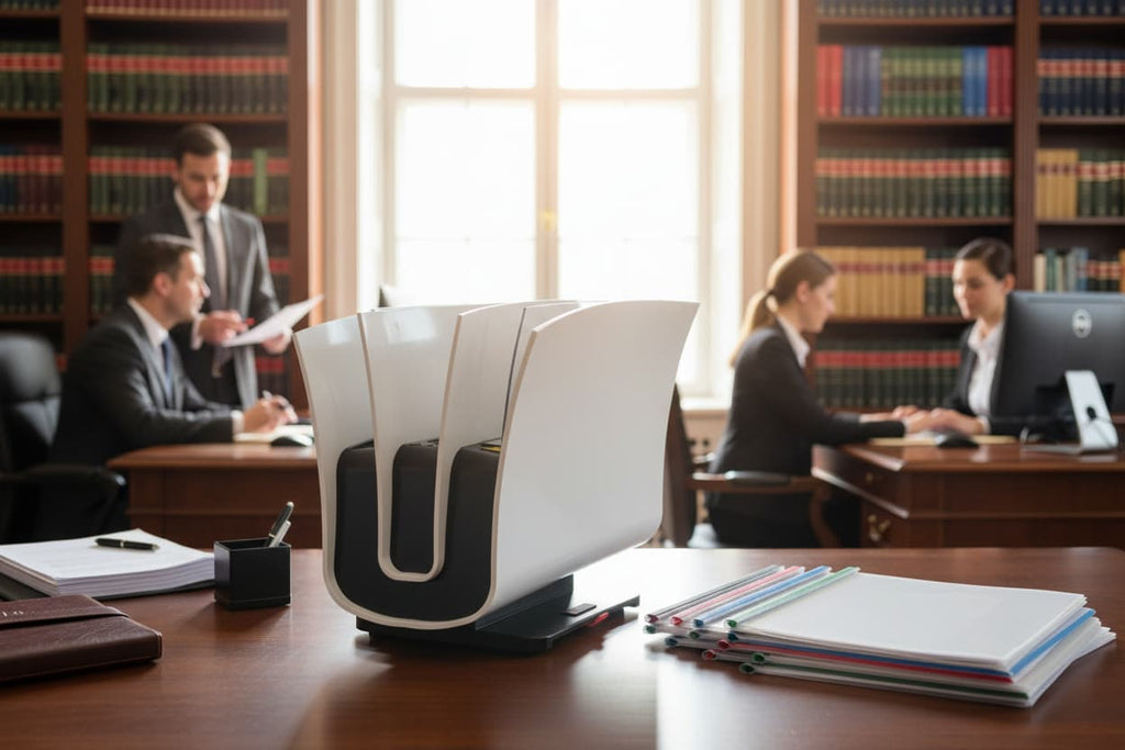 Modern office setup with the UK Unibind or Peleman 8.4 binding Machine