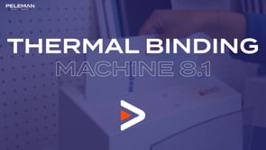 Video operation of the 8.1 Peleman thermal Binding machine