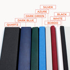 St of coloured spine covers from Binding Products by Peleman