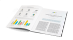 Open book with educational content on a black background Vpaper